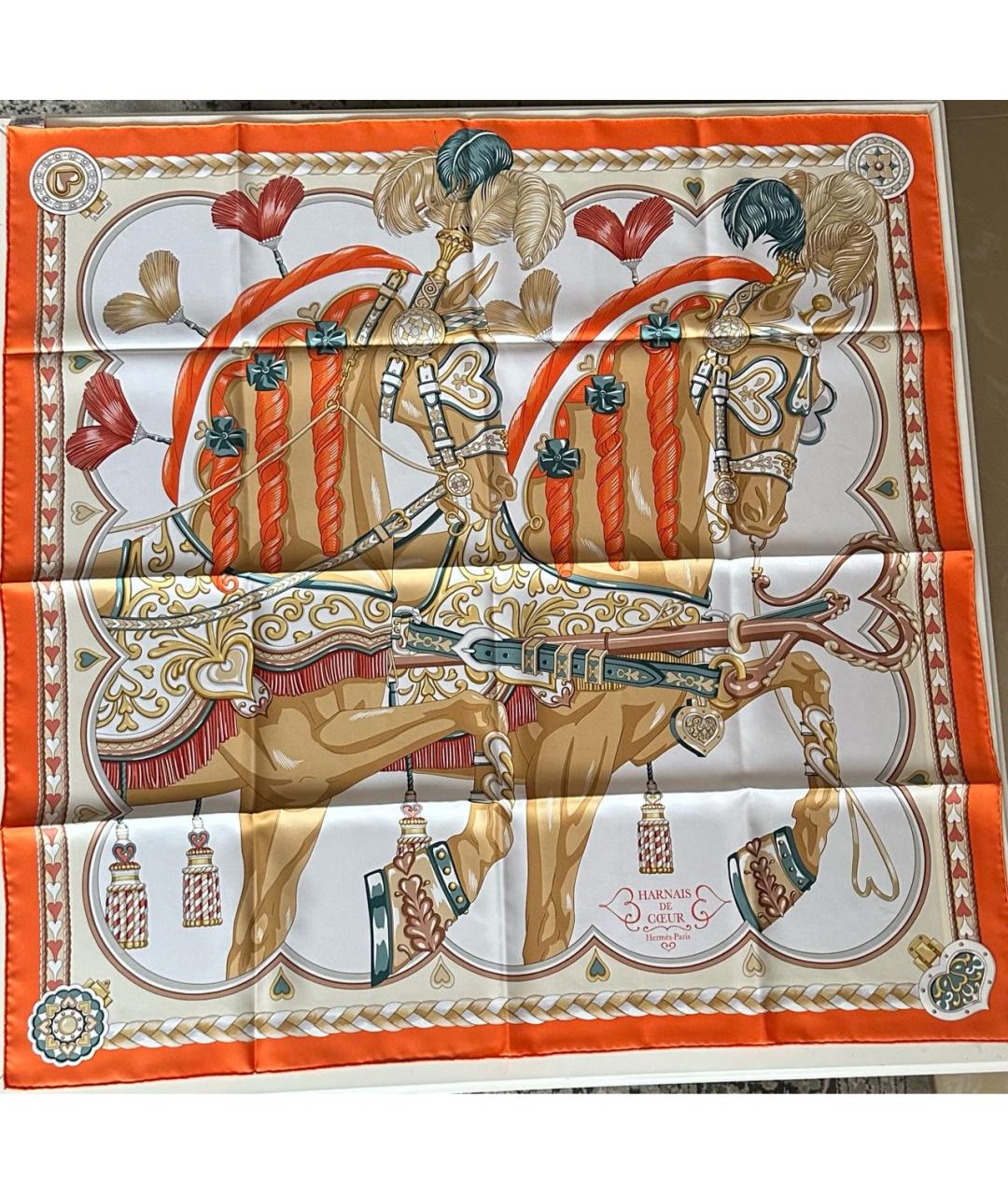 HERMES Мульти шелковый платок, фото 3
