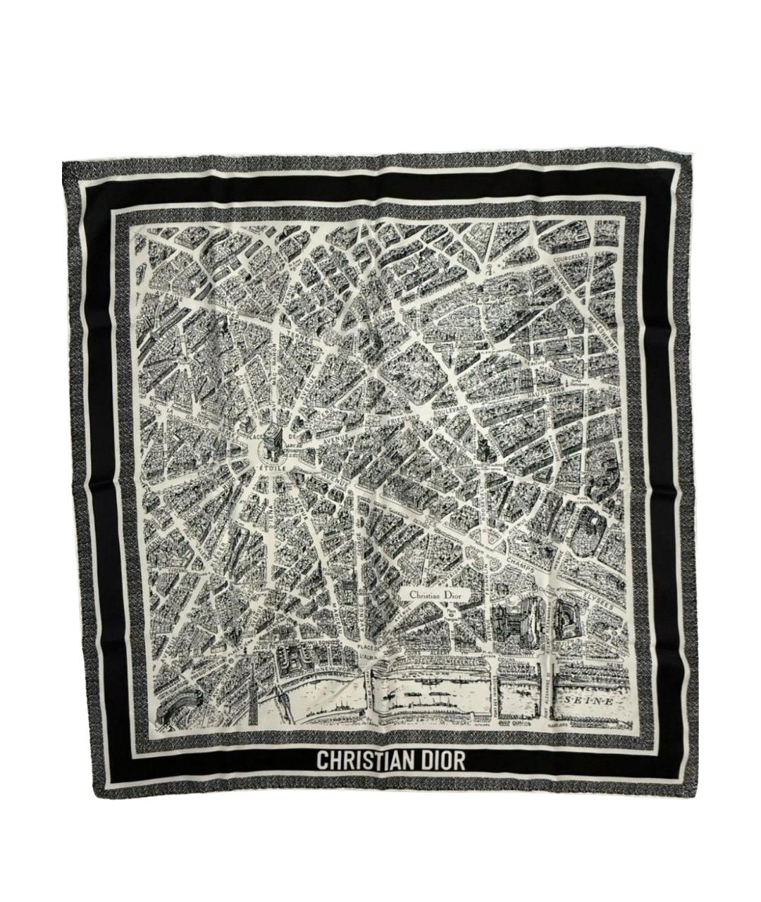 CHRISTIAN DIOR Белый шелковый платок, фото 1