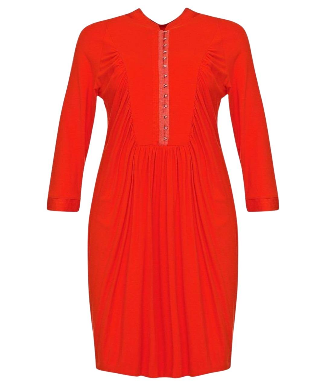 JO NO FUI Оранжевое вискозное повседневное платье, фото 1