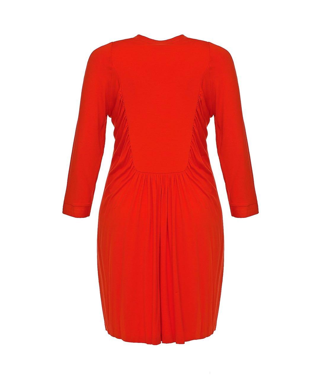 JO NO FUI Оранжевое вискозное повседневное платье, фото 2