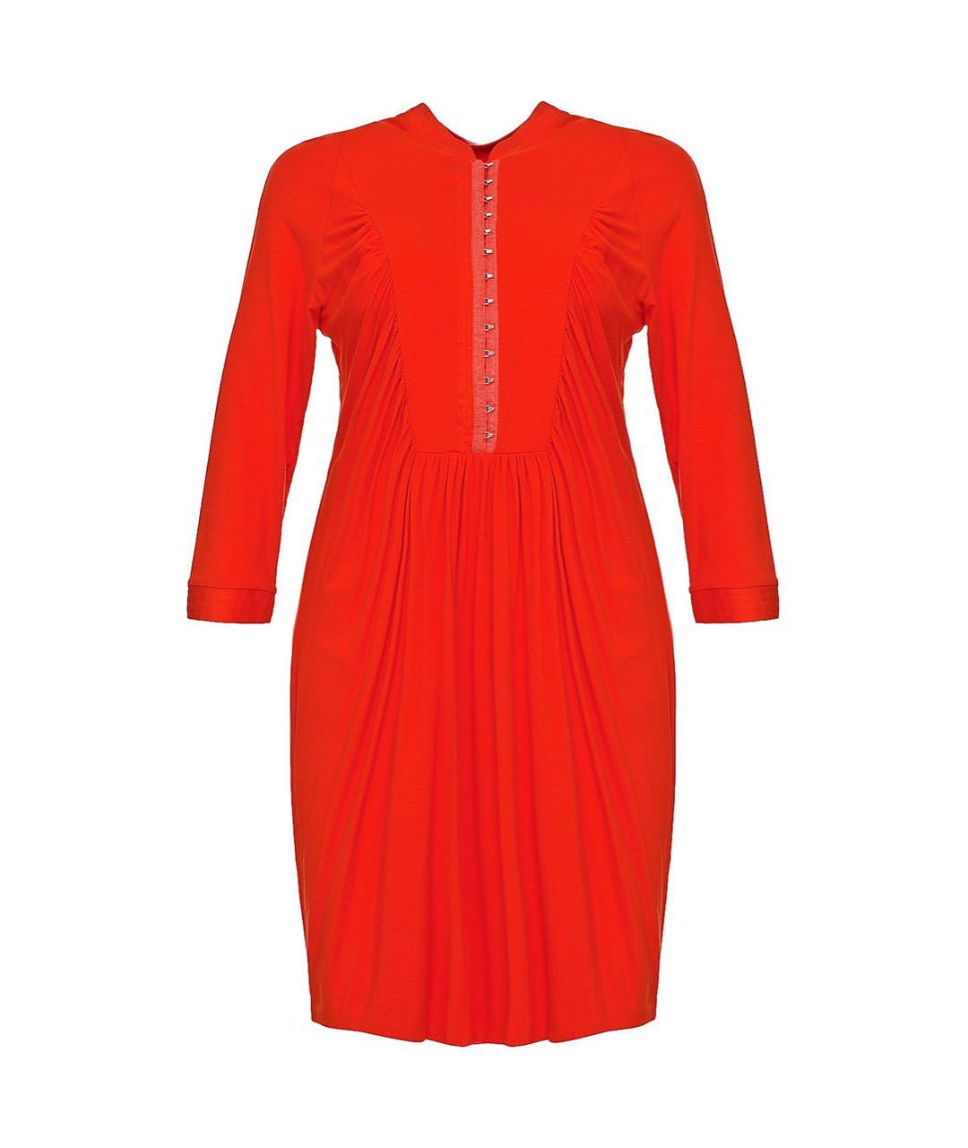 JO NO FUI Оранжевое вискозное повседневное платье, фото 8