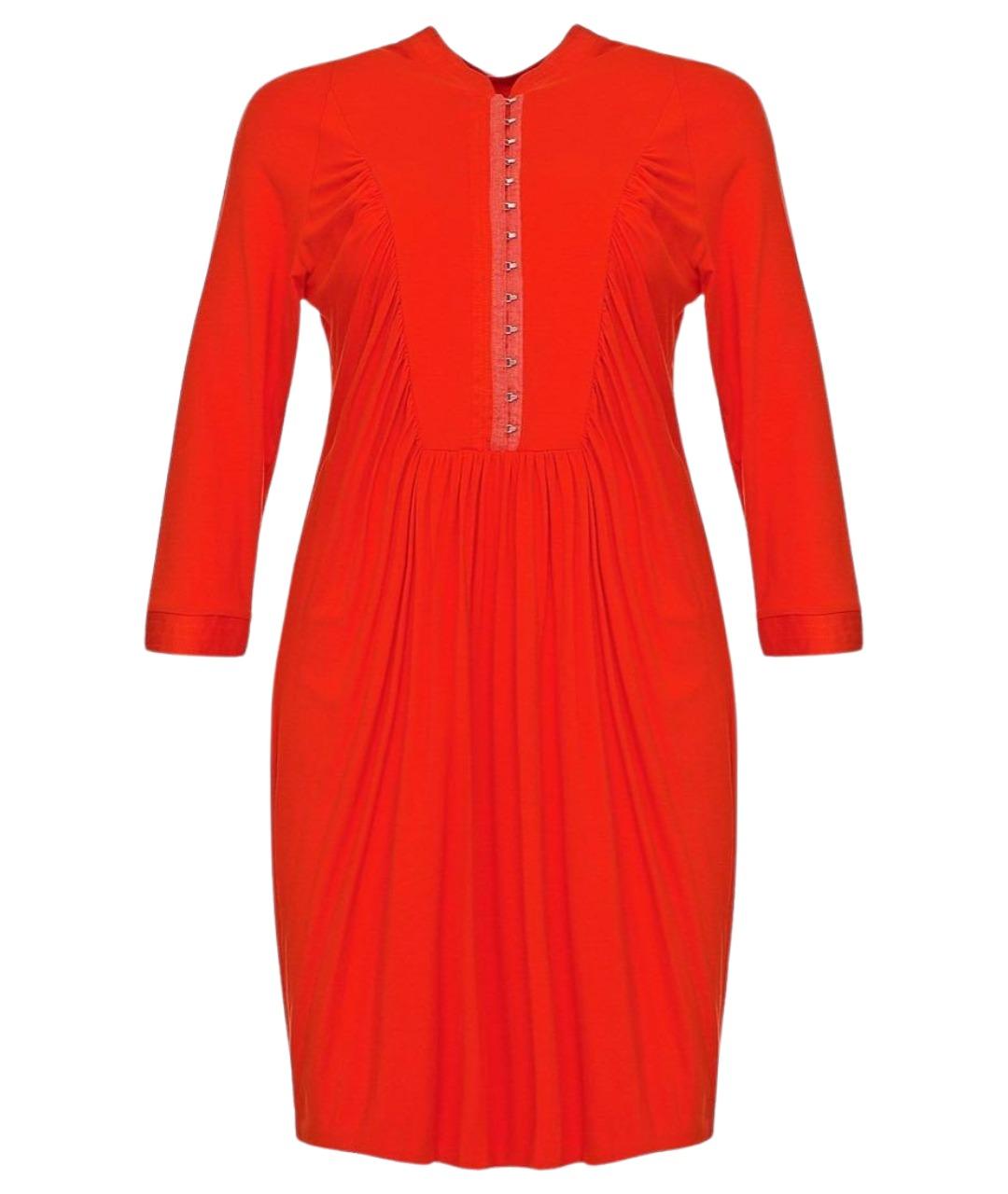 JO NO FUI Оранжевое вискозное повседневное платье, фото 9