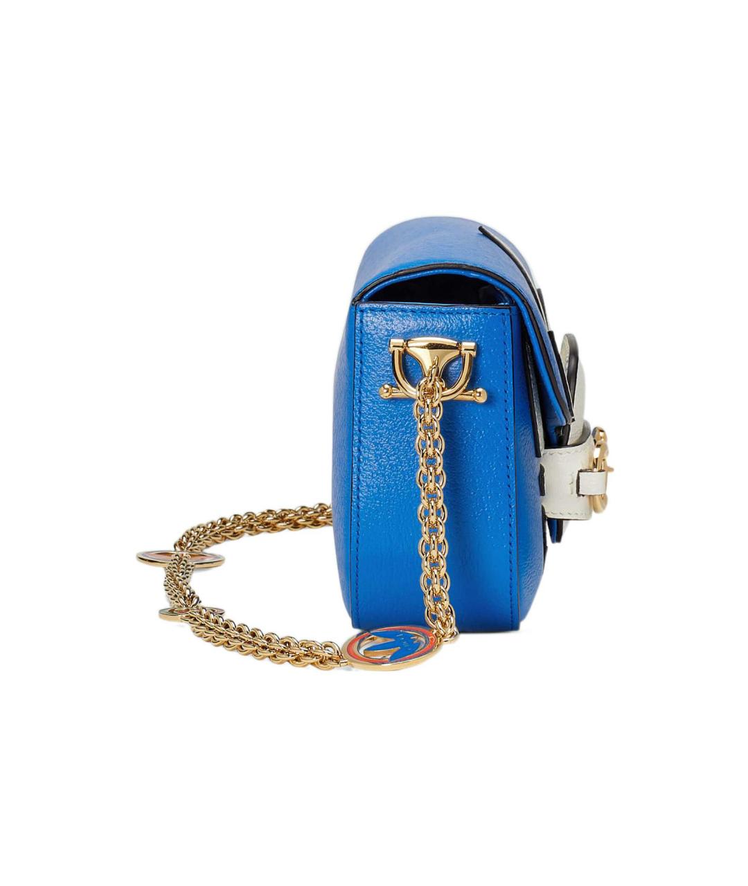 GUCCI Синяя кожаная сумка через плечо, фото 4