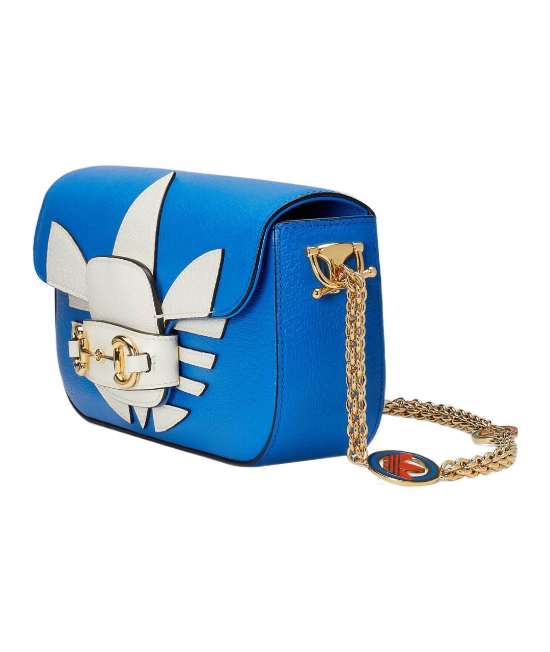 GUCCI Синяя кожаная сумка через плечо, фото 3