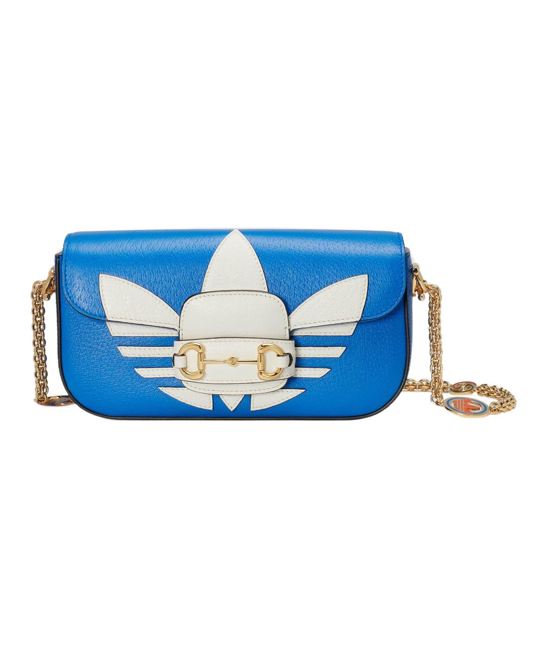 GUCCI Синяя кожаная сумка через плечо, фото 1