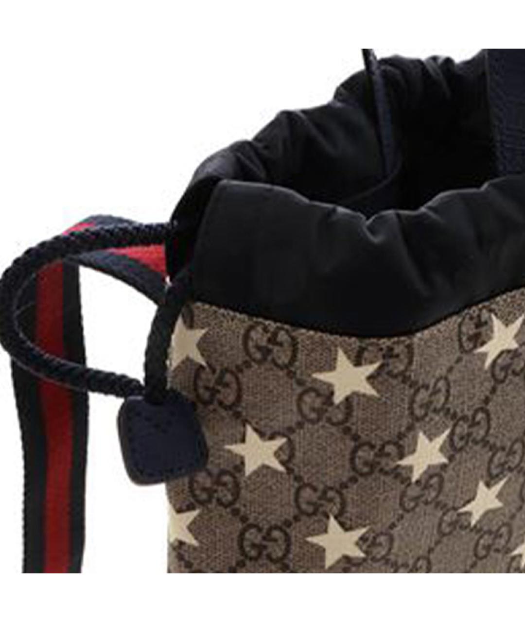 GUCCI Коричневый тканевый рюкзак, фото 4