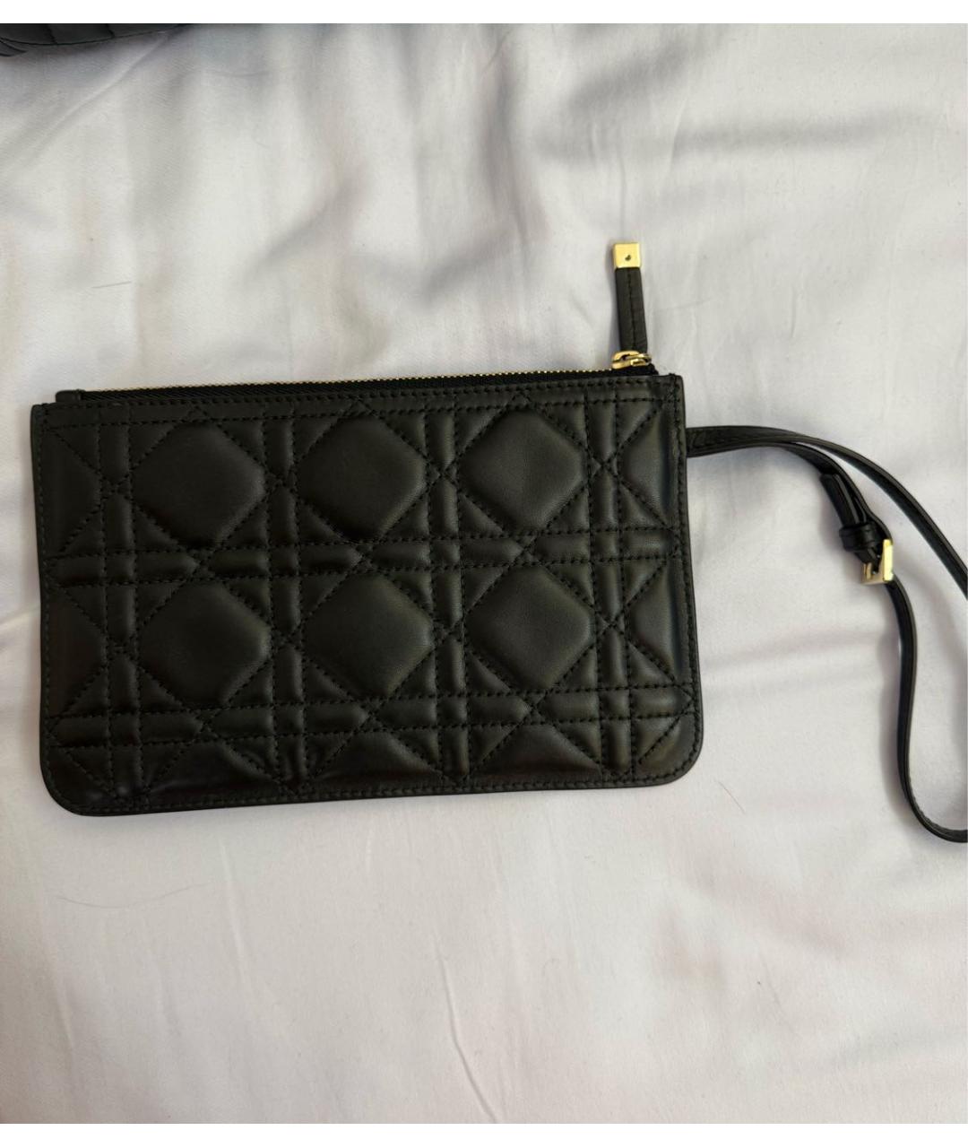 CHRISTIAN DIOR Черная кожаная сумка с короткими ручками, фото 5