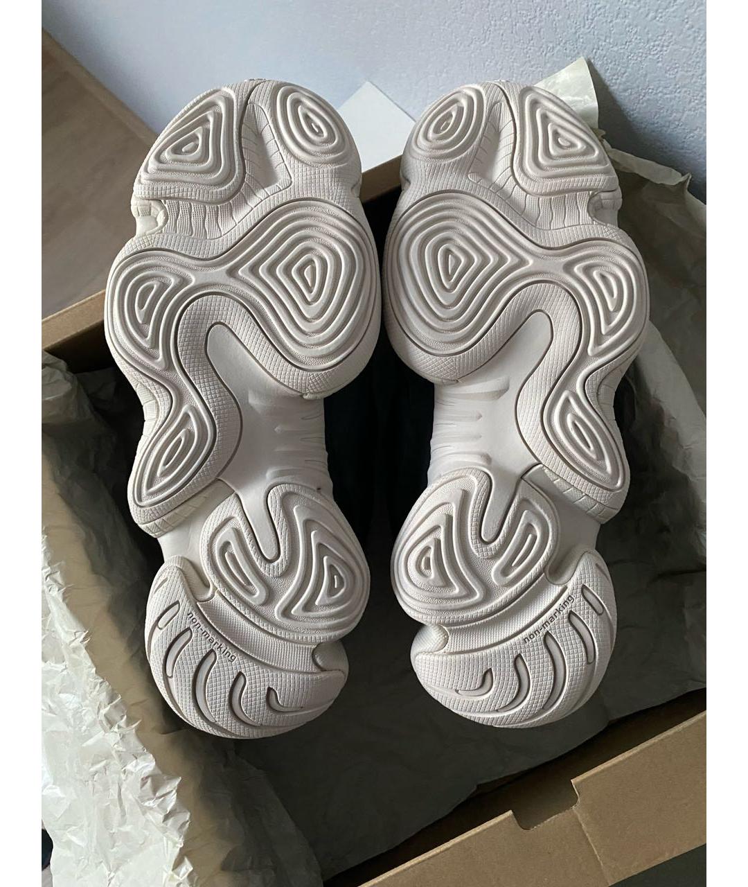 ADIDAS YEEZY Темно-синие замшевые высокие кроссовки / кеды, фото 6