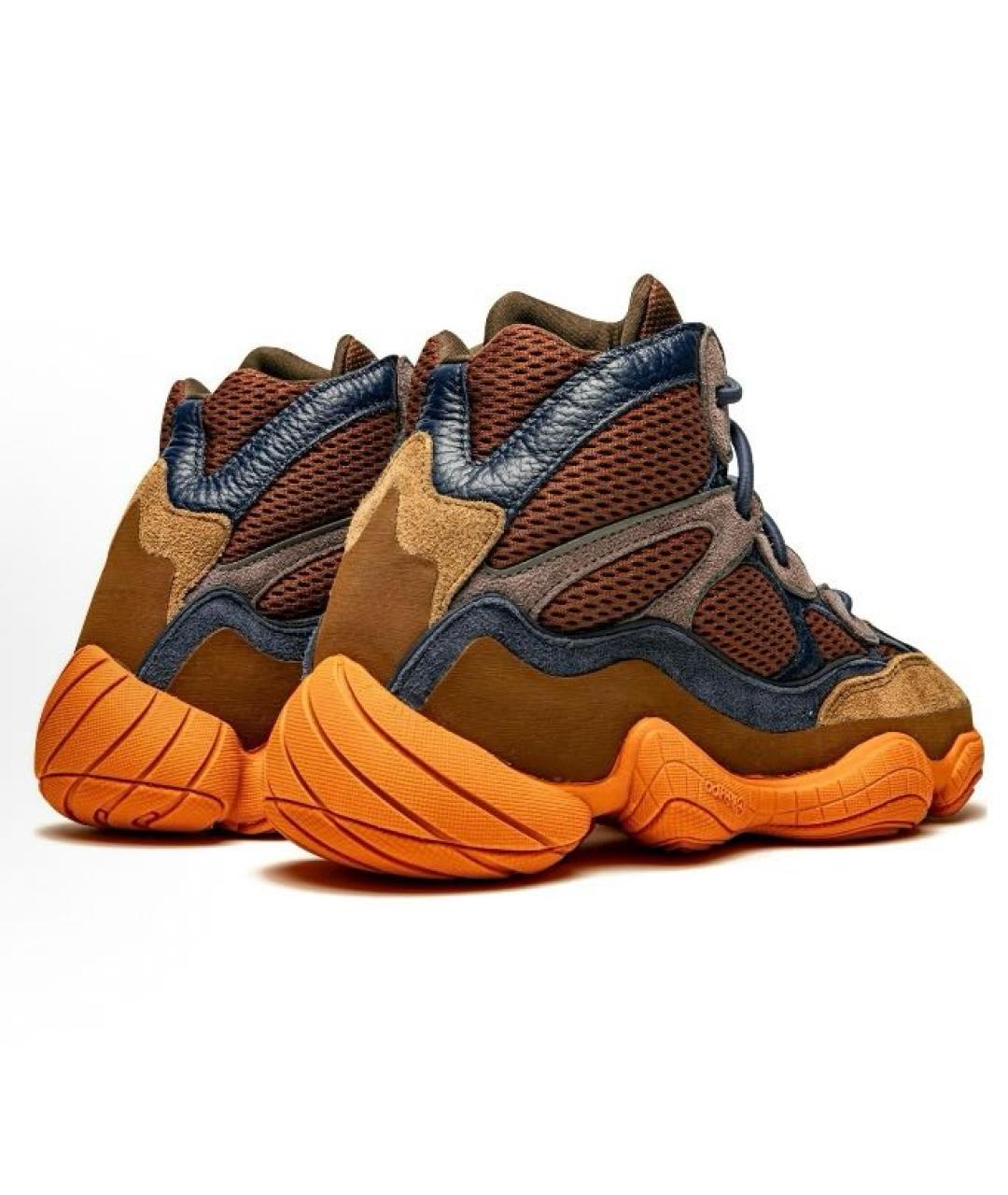 ADIDAS YEEZY Коричневые замшевые высокие кроссовки / кеды, фото 4