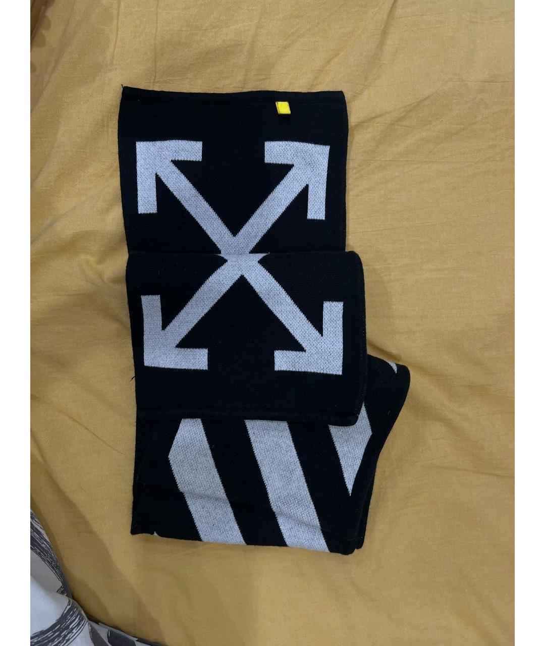 OFF-WHITE Черный шарф, фото 3