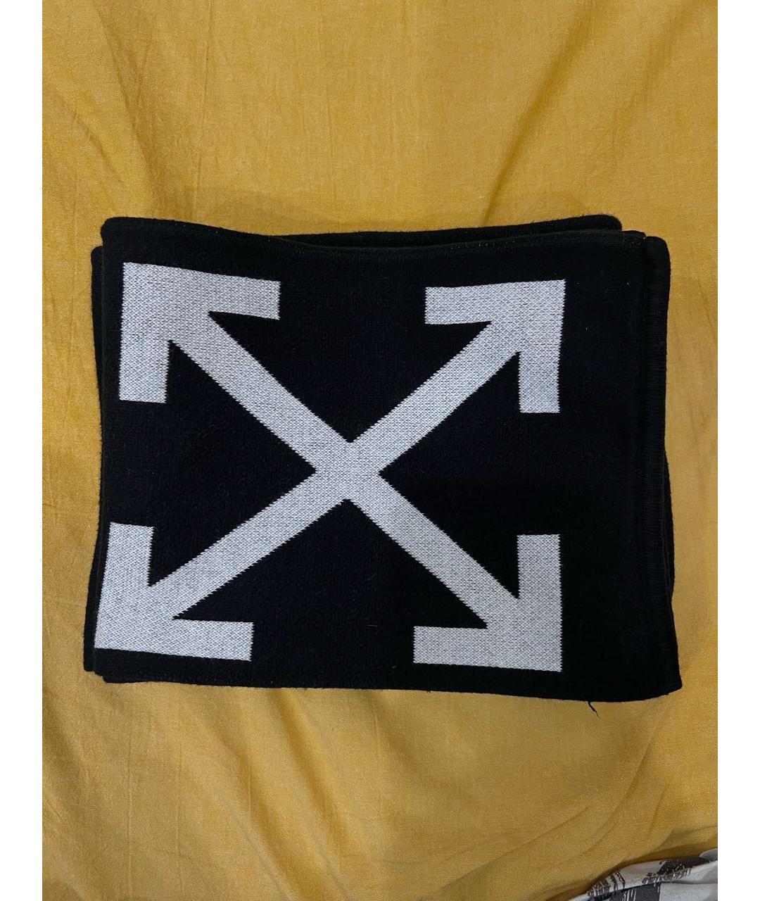 OFF-WHITE Черный шарф, фото 4