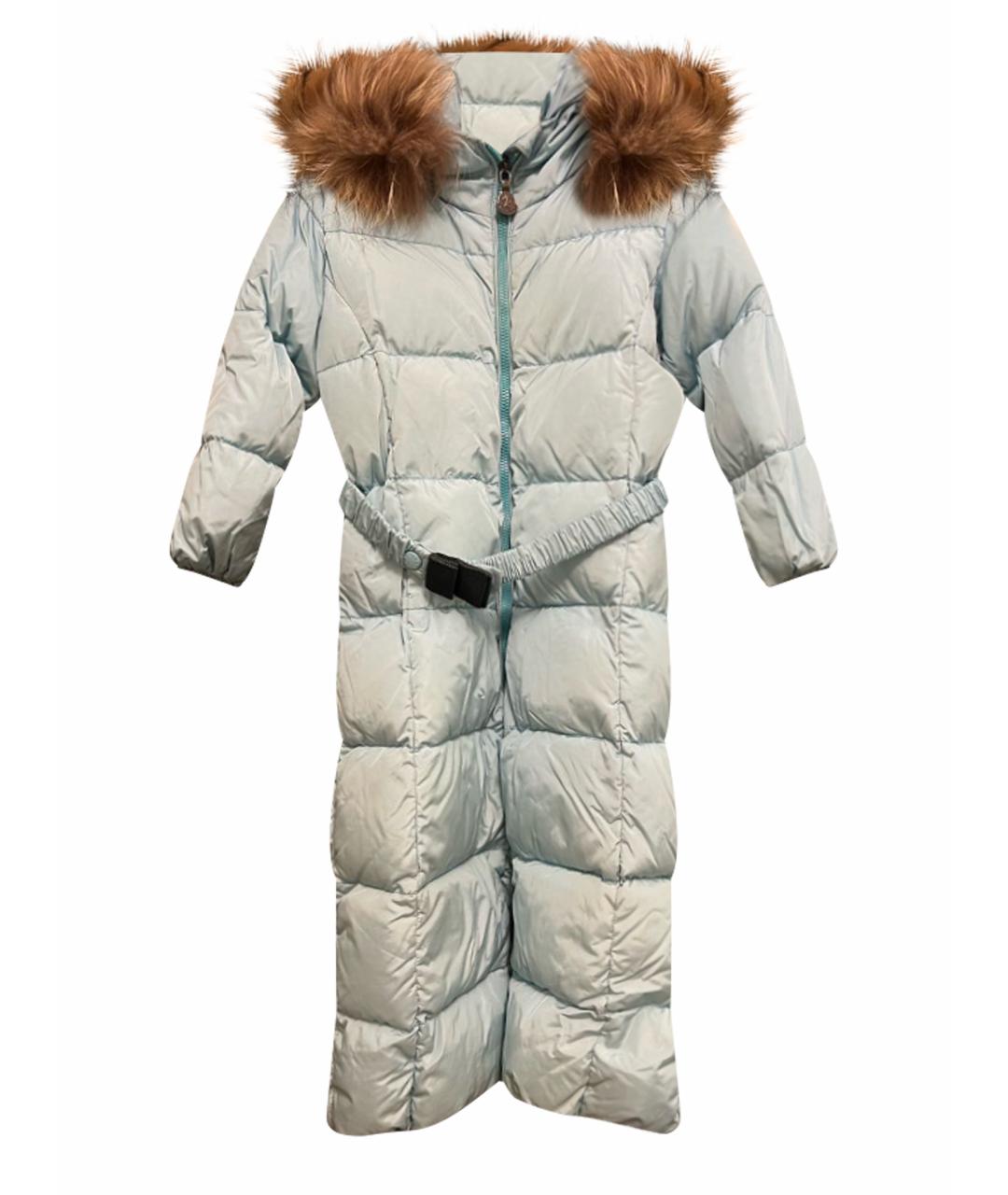 MONCLER KIDS Голубой полиэстеровый комбинезон, фото 1