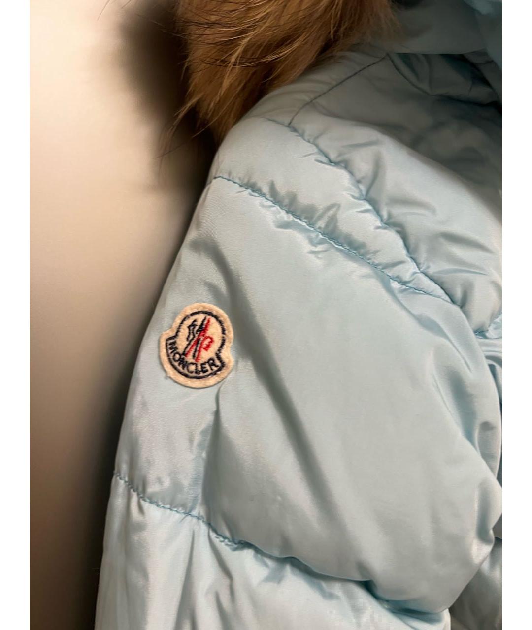 MONCLER KIDS Голубой полиэстеровый комбинезон, фото 5