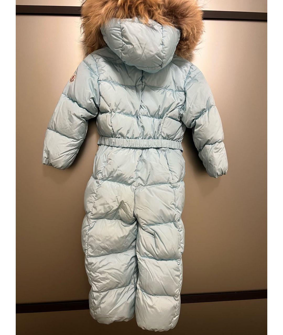 MONCLER KIDS Голубой полиэстеровый комбинезон, фото 2