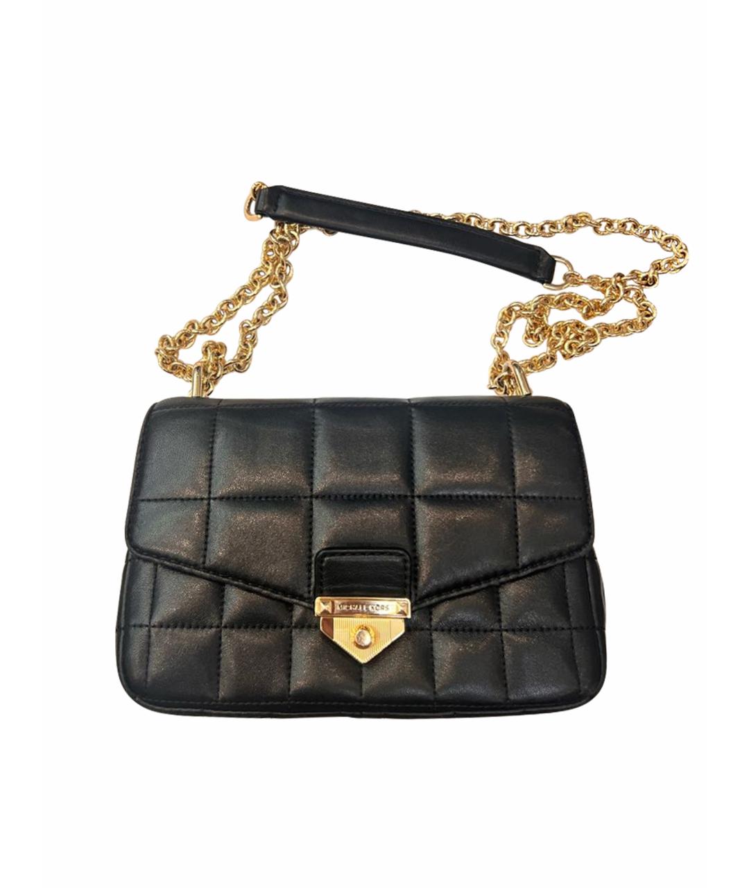 MICHAEL KORS Черная кожаная сумка через плечо, фото 1