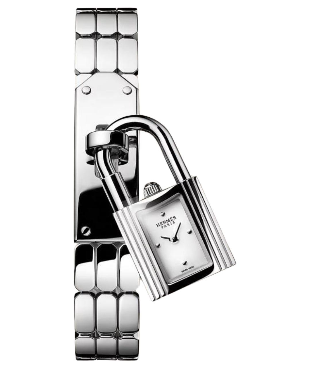 HERMES Серебряные стальные часы, фото 1