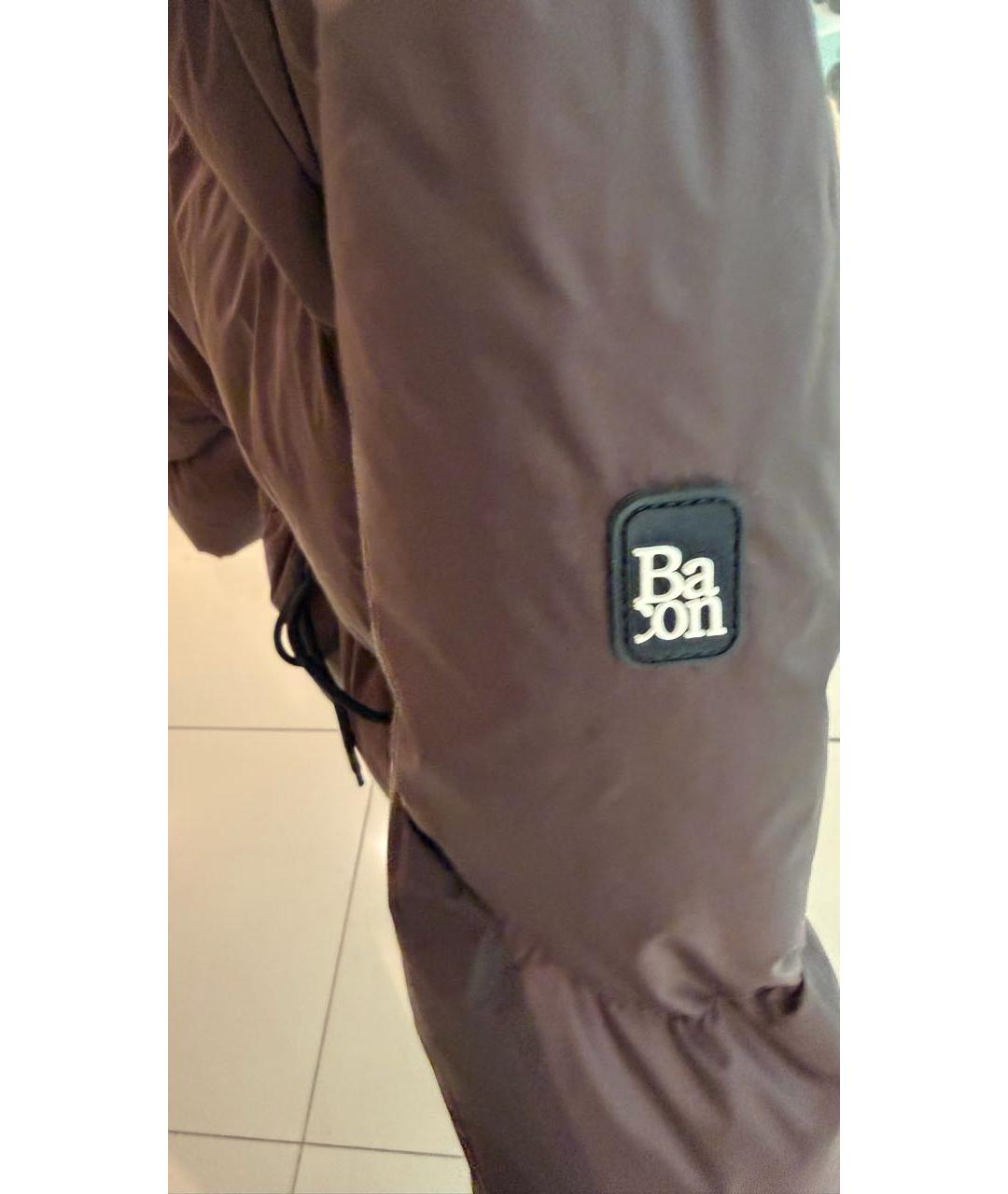 BACON Коричневый полиэстеровый пуховик, фото 3