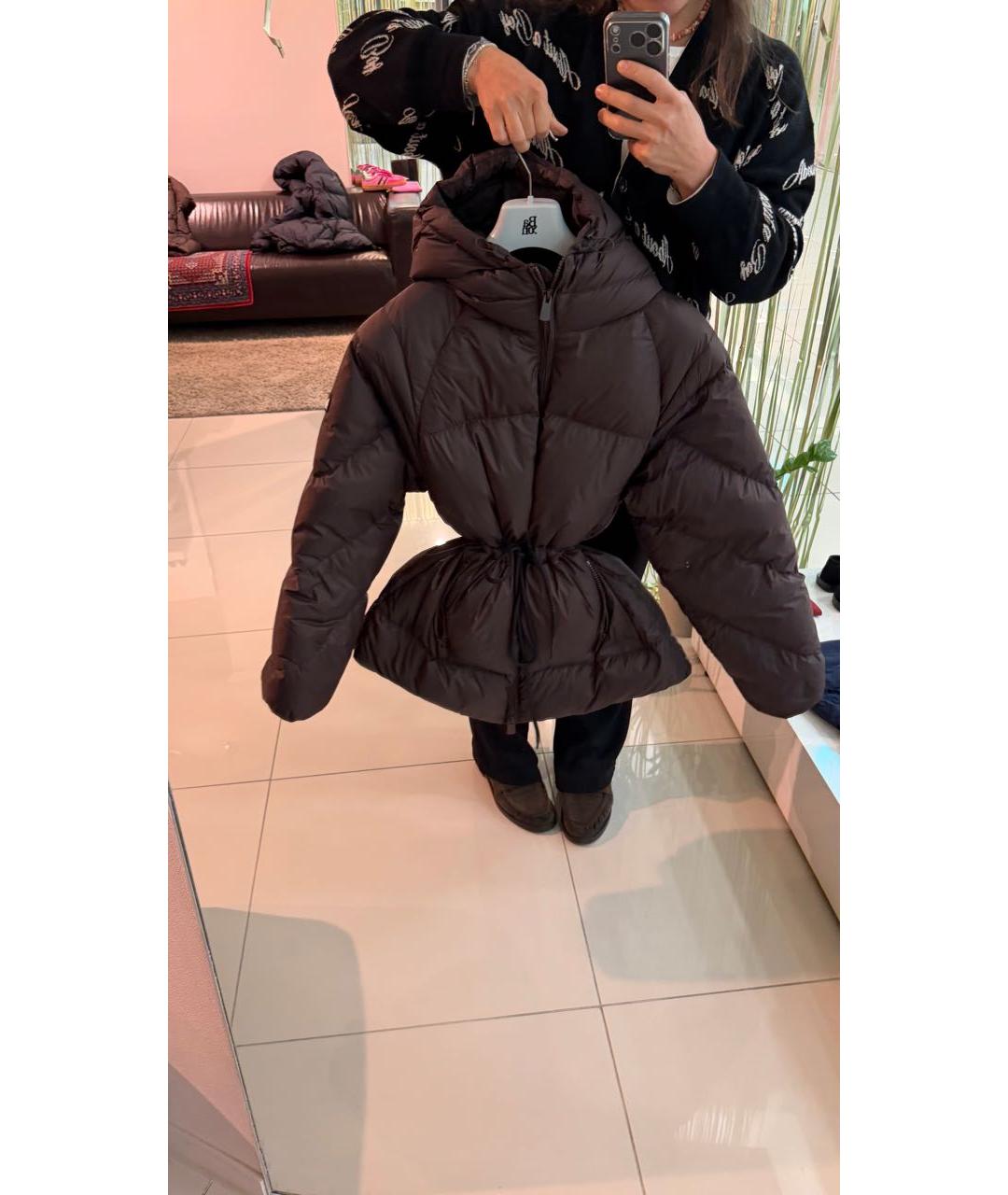 BACON Коричневый полиэстеровый пуховик, фото 7