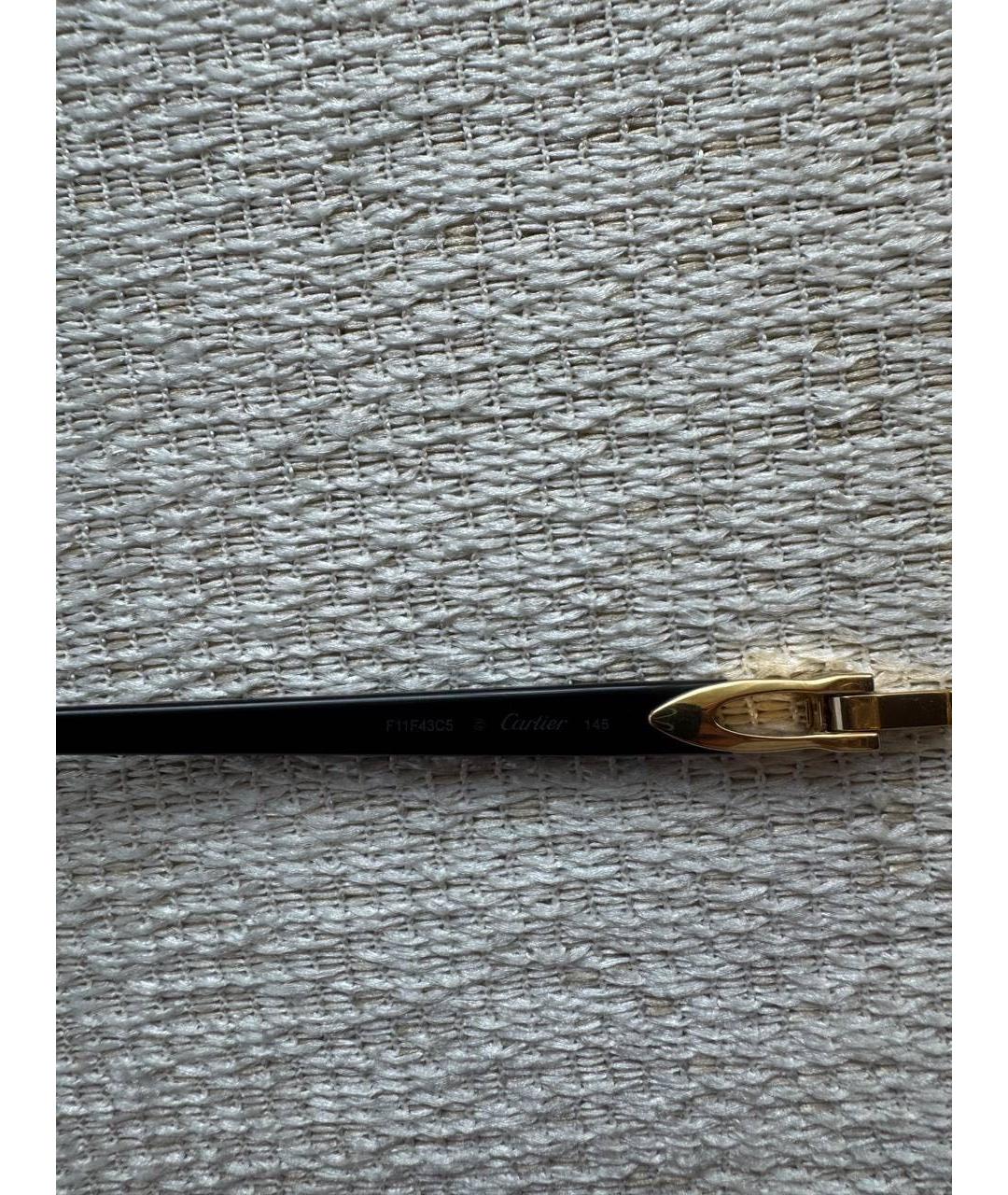 CARTIER Черные металлические солнцезащитные очки, фото 7