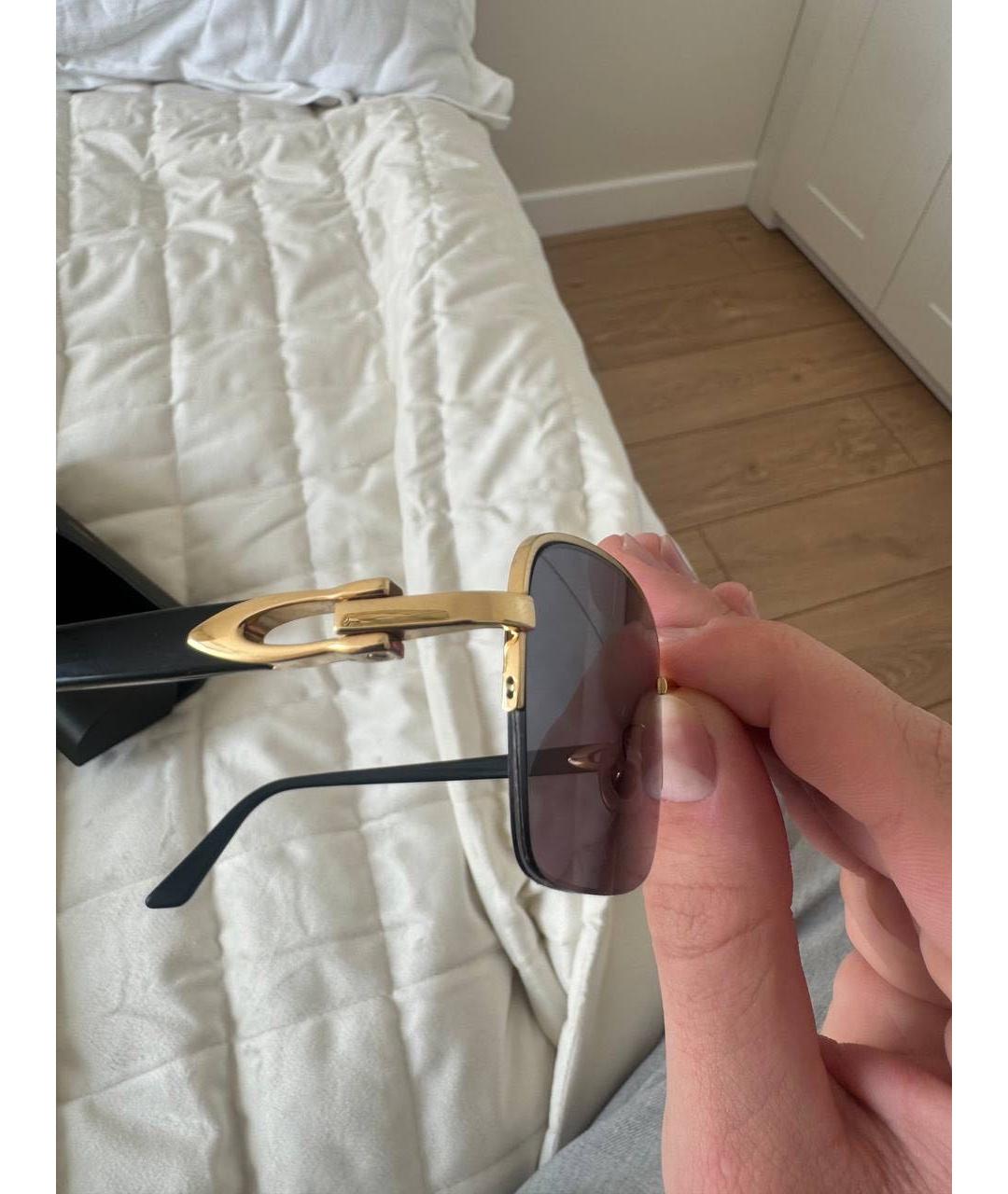 CARTIER Черные металлические солнцезащитные очки, фото 3