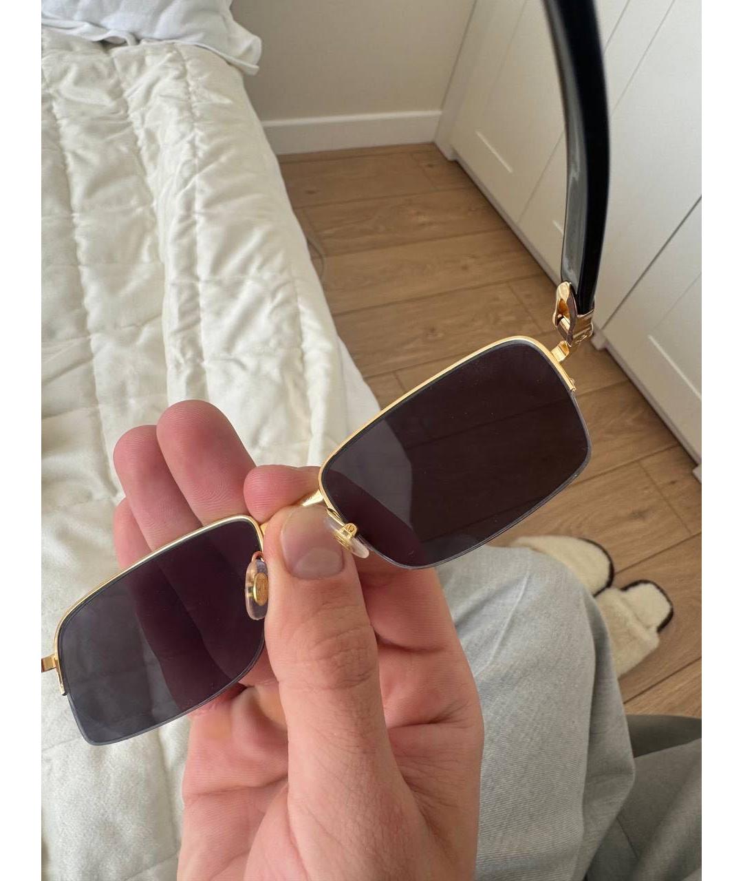 CARTIER Черные металлические солнцезащитные очки, фото 5