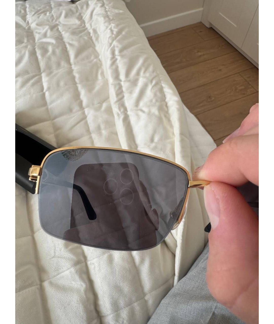 CARTIER Черные металлические солнцезащитные очки, фото 8