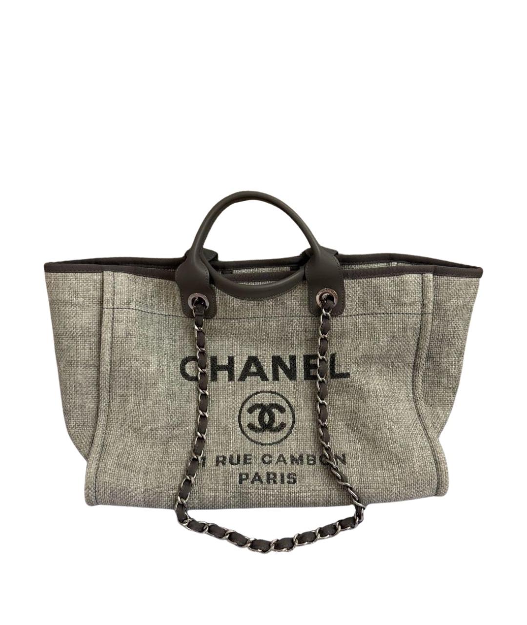 CHANEL Серая тканевая дорожная/спортивная сумка, фото 1