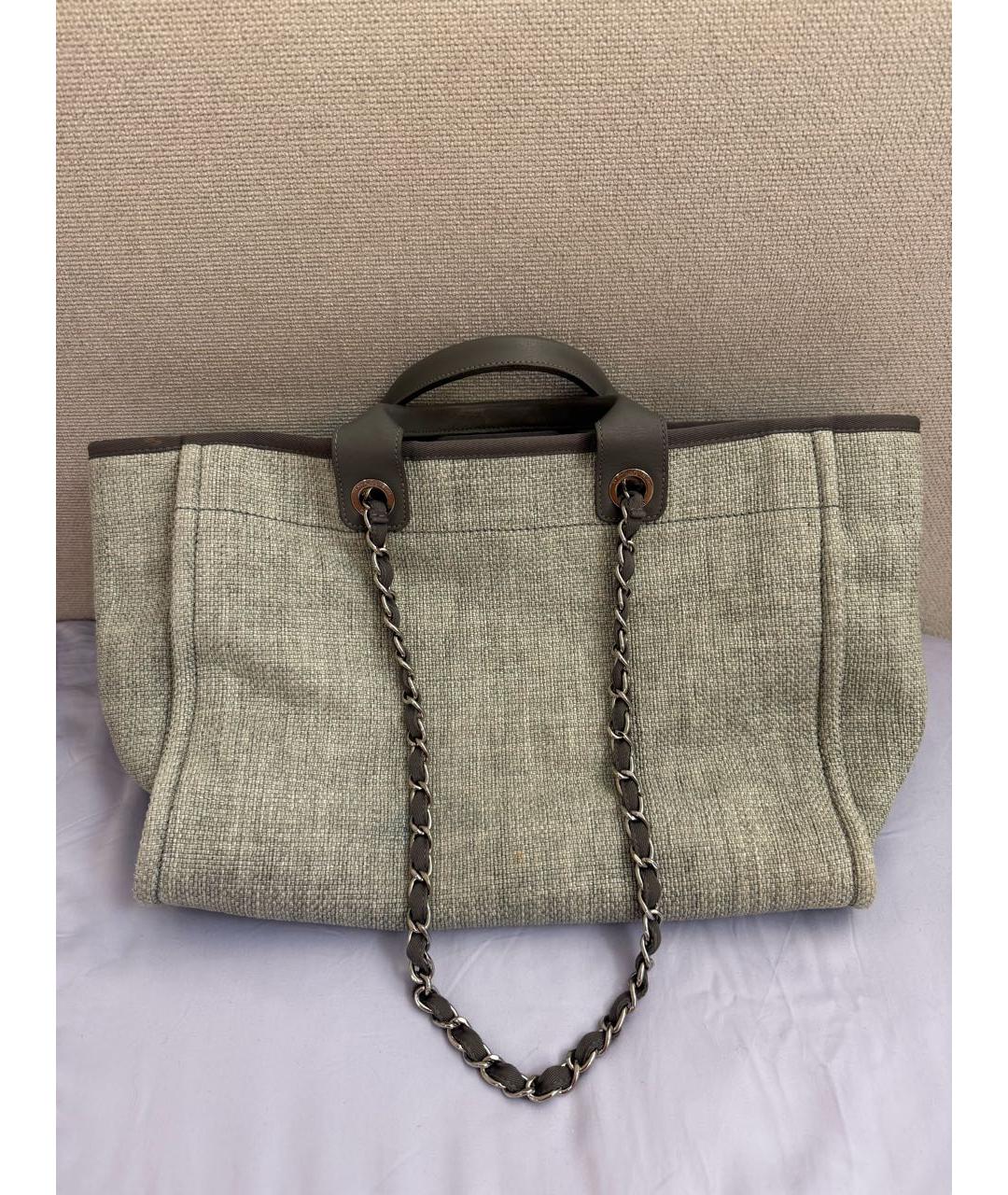 CHANEL Серая тканевая дорожная/спортивная сумка, фото 2