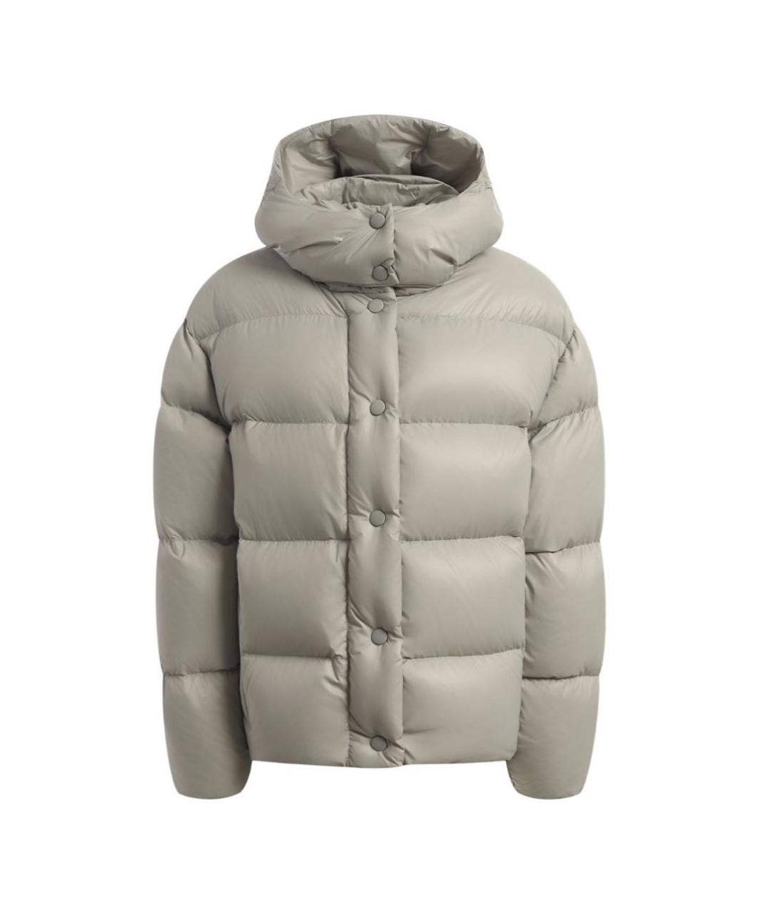 MIU MIU Серый полиэстеровый пуховик, фото 4