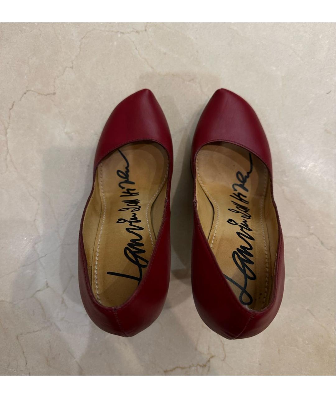 LANVIN Красные кожаные туфли, фото 3