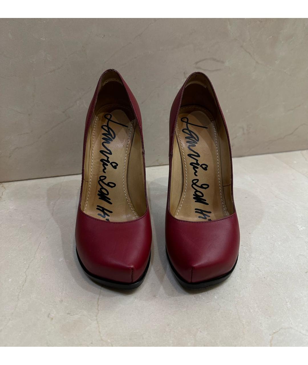 LANVIN Красные кожаные туфли, фото 2