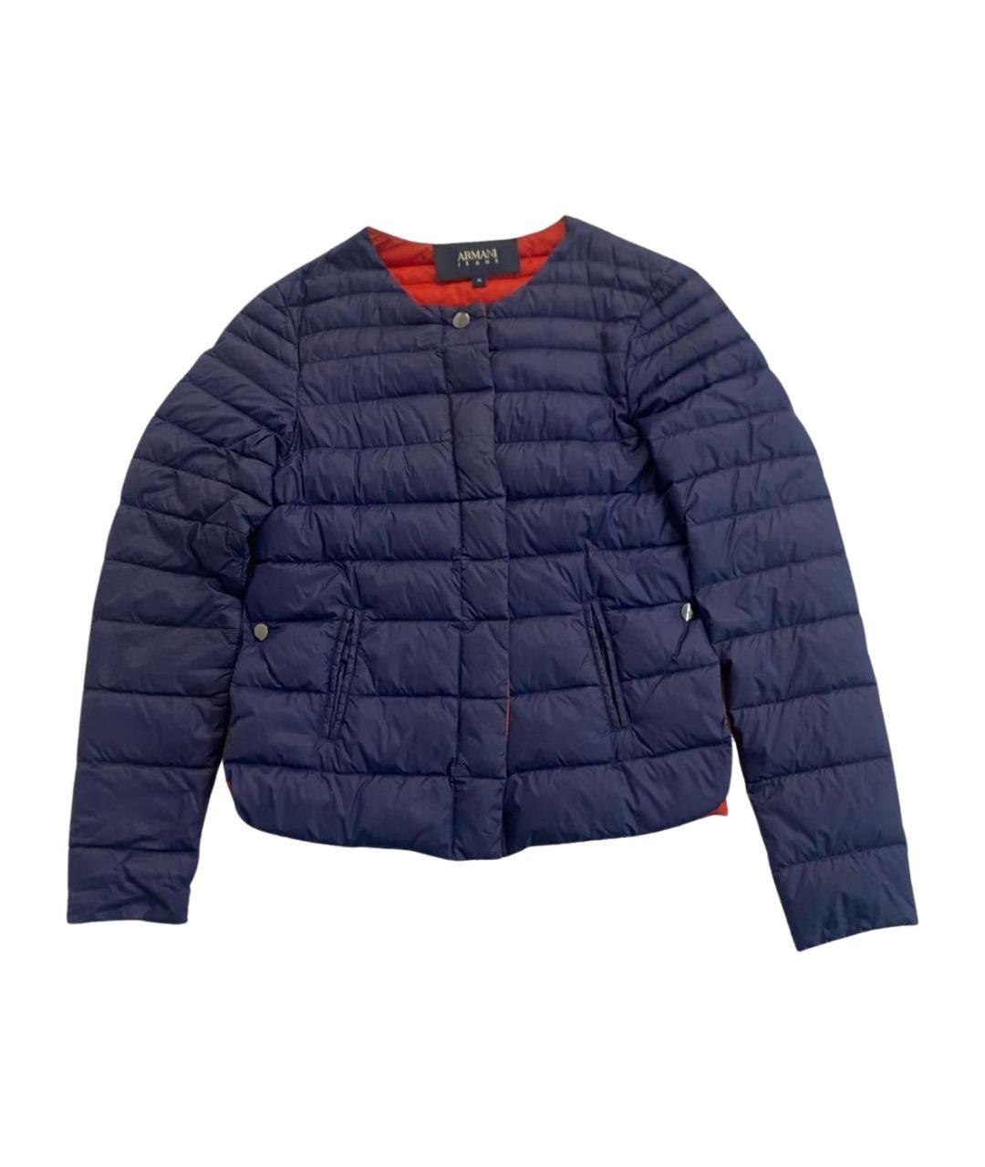 ARMANI JEANS Темно-синяя полиамидовая куртка, фото 1