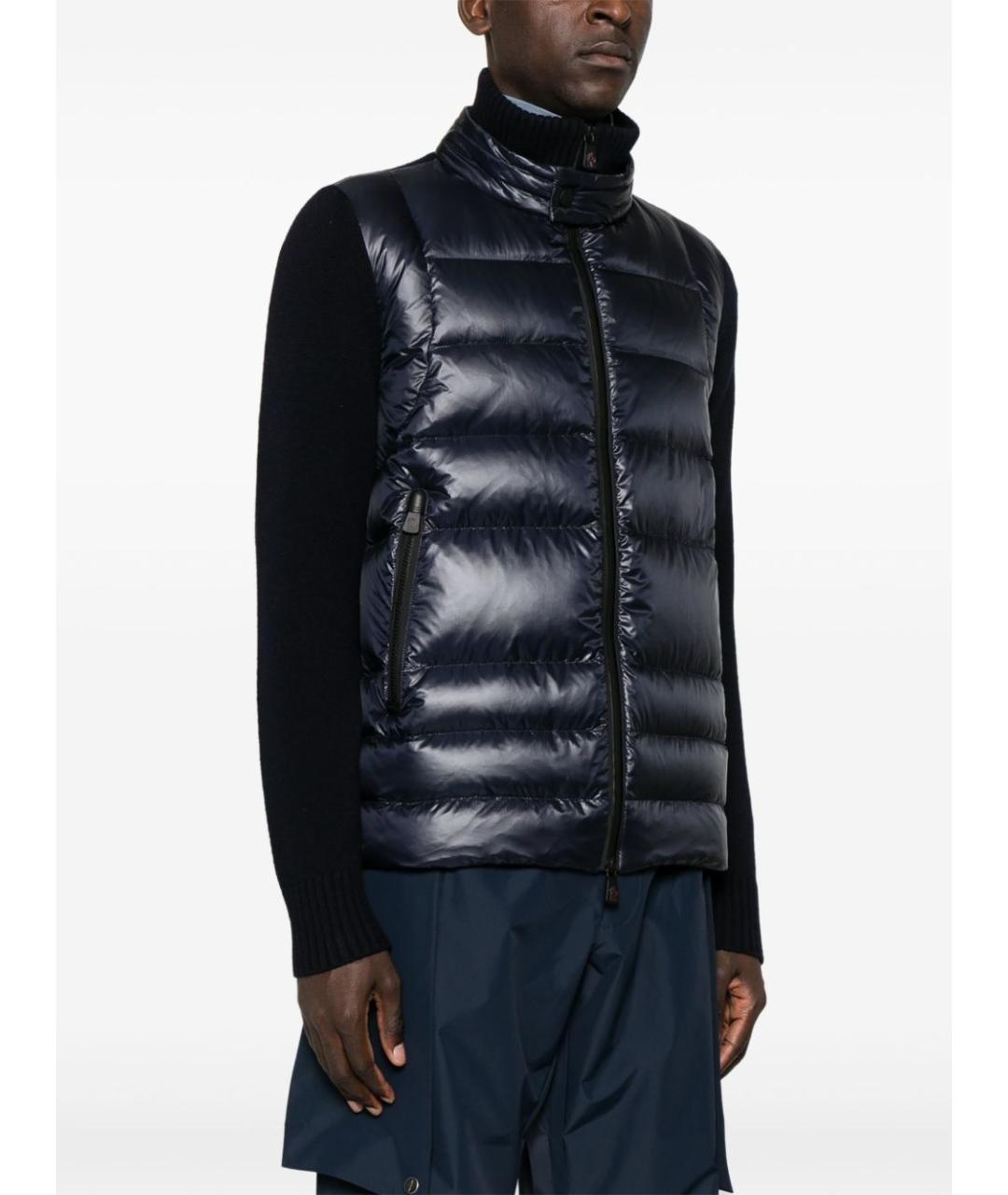 MONCLER GRENOBLE Синяя полиэстеровая куртка, фото 4