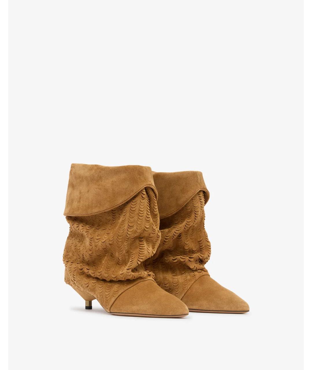 ISABEL MARANT Коричневые кожаные полусапоги, фото 2