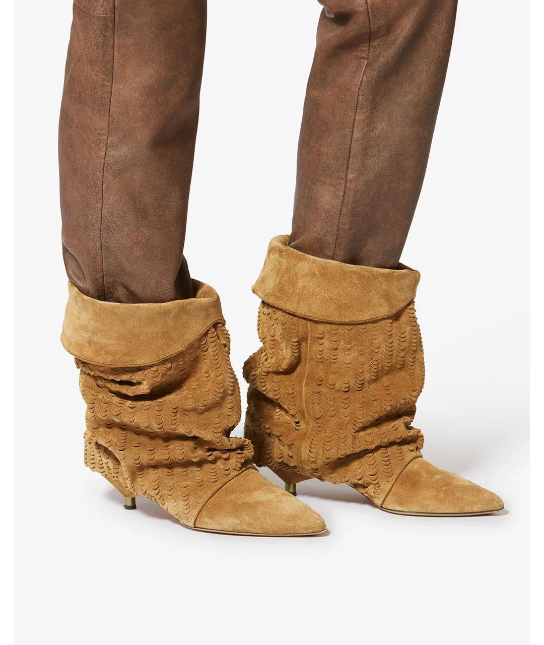 ISABEL MARANT Коричневые кожаные полусапоги, фото 3