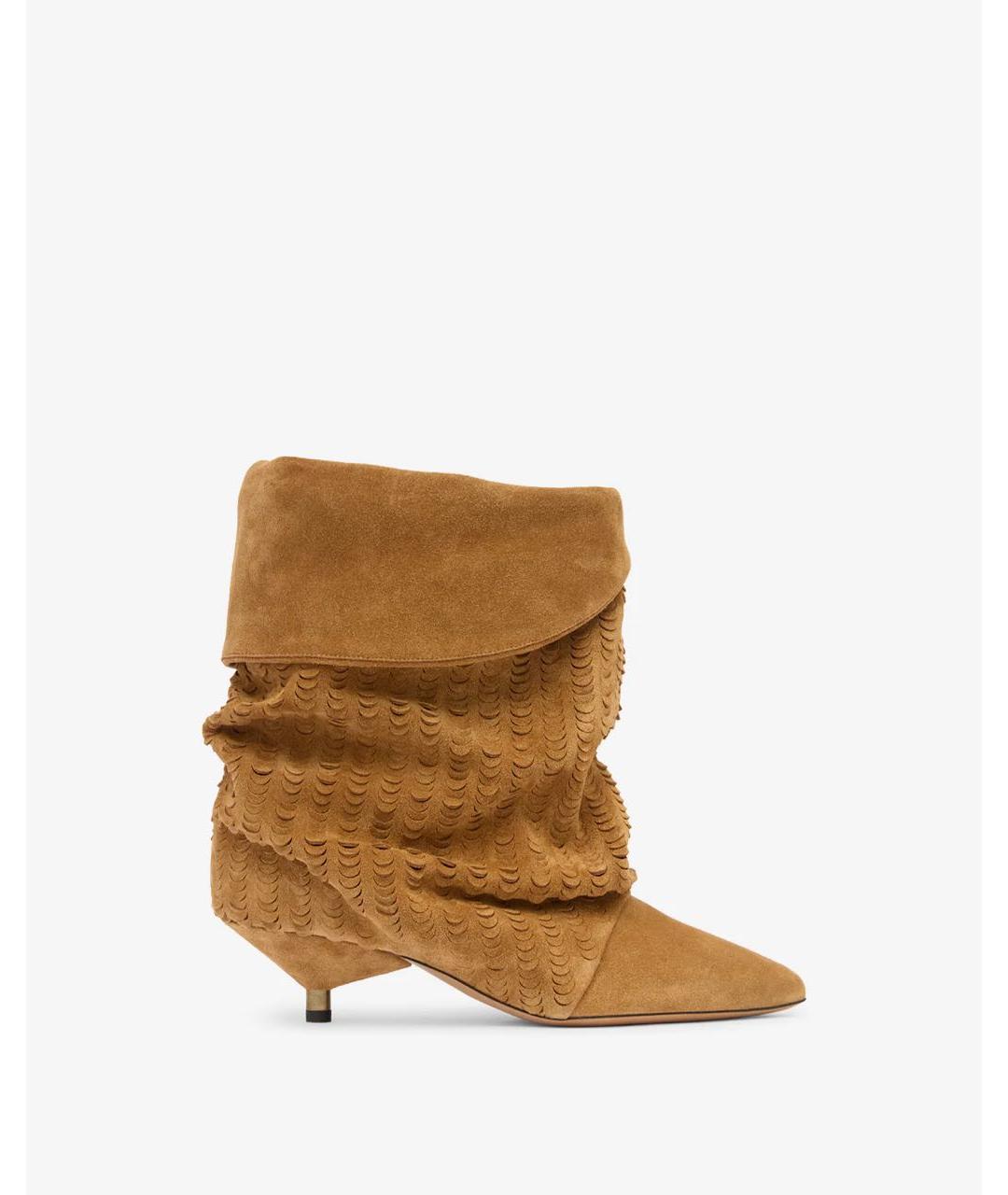 ISABEL MARANT Коричневые кожаные полусапоги, фото 4