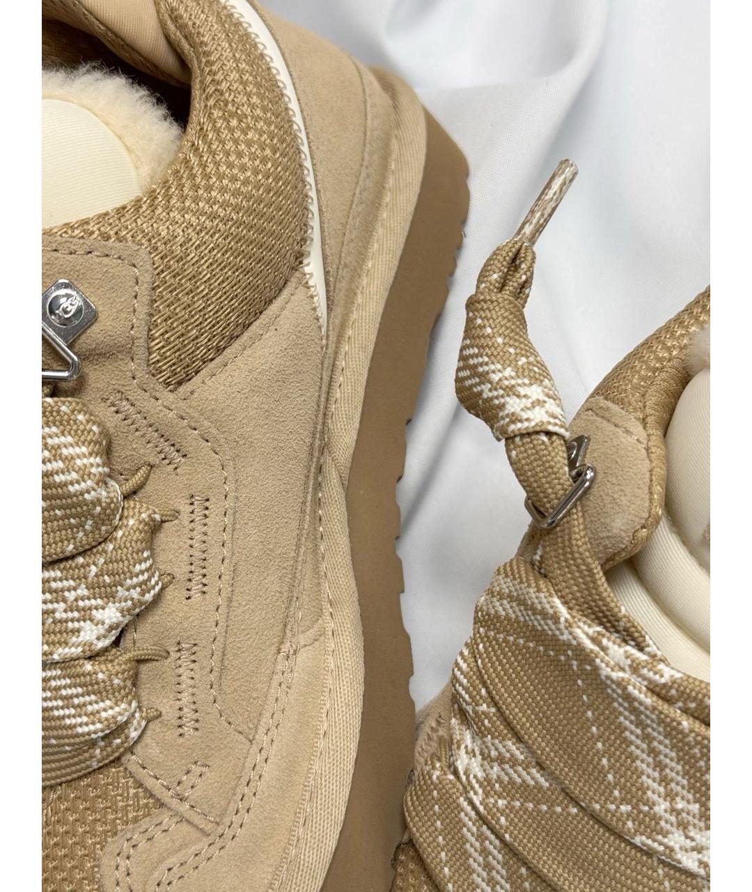 UGG AUSTRALIA Бежевые замшевые кроссовки, фото 8