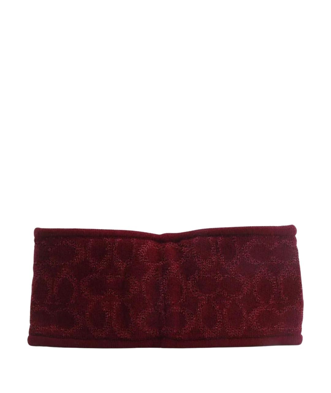 COACH Бордовая повязка на голову, фото 2