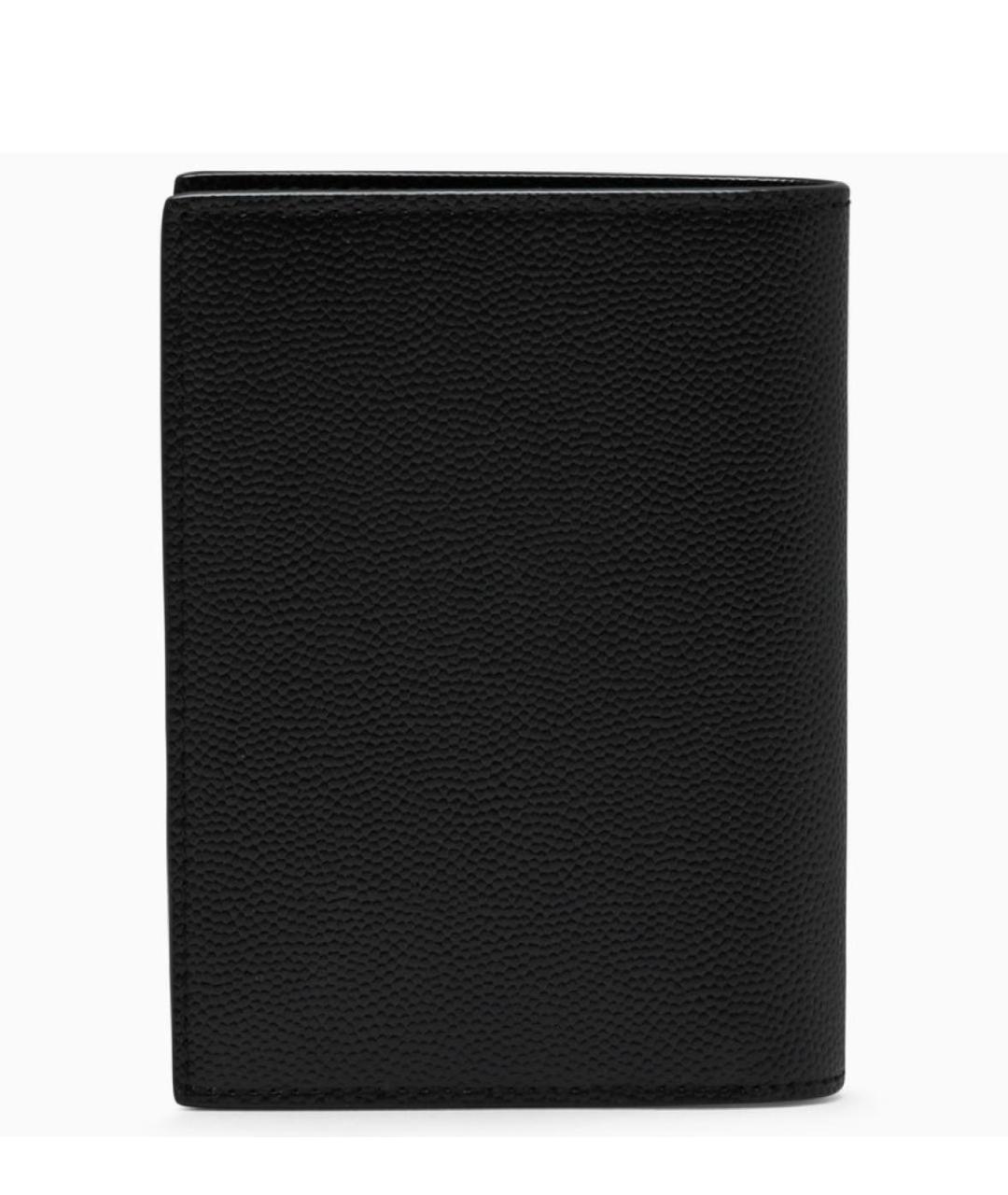 SAINT LAURENT Черный кожаный кошелек, фото 3