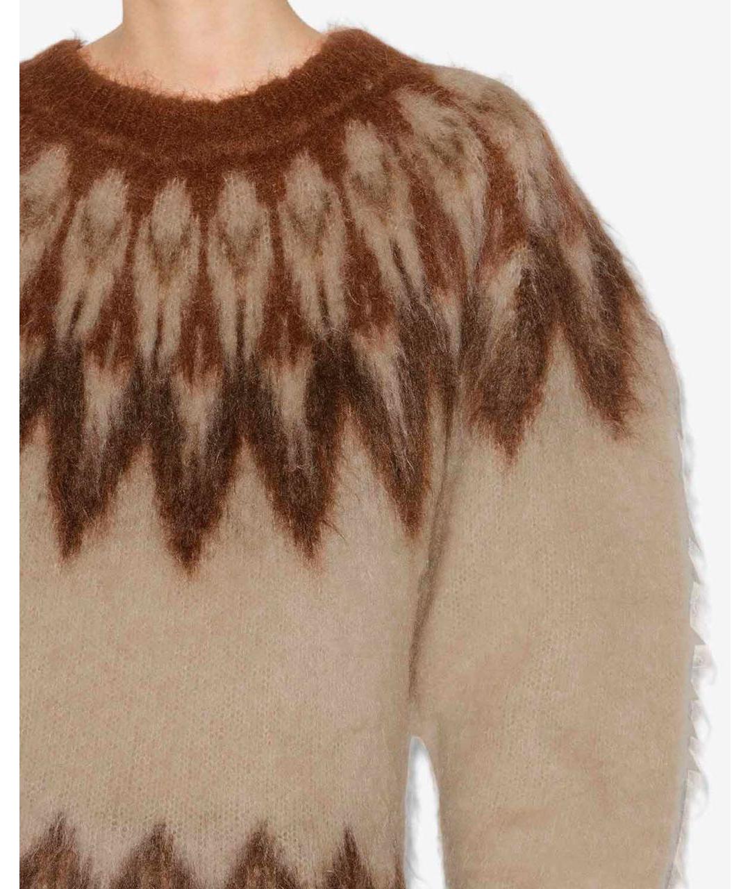 ISABEL MARANT Бежевый шерстяной джемпер / свитер, фото 3