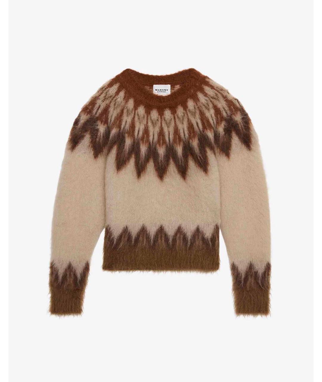 ISABEL MARANT Бежевый шерстяной джемпер / свитер, фото 5