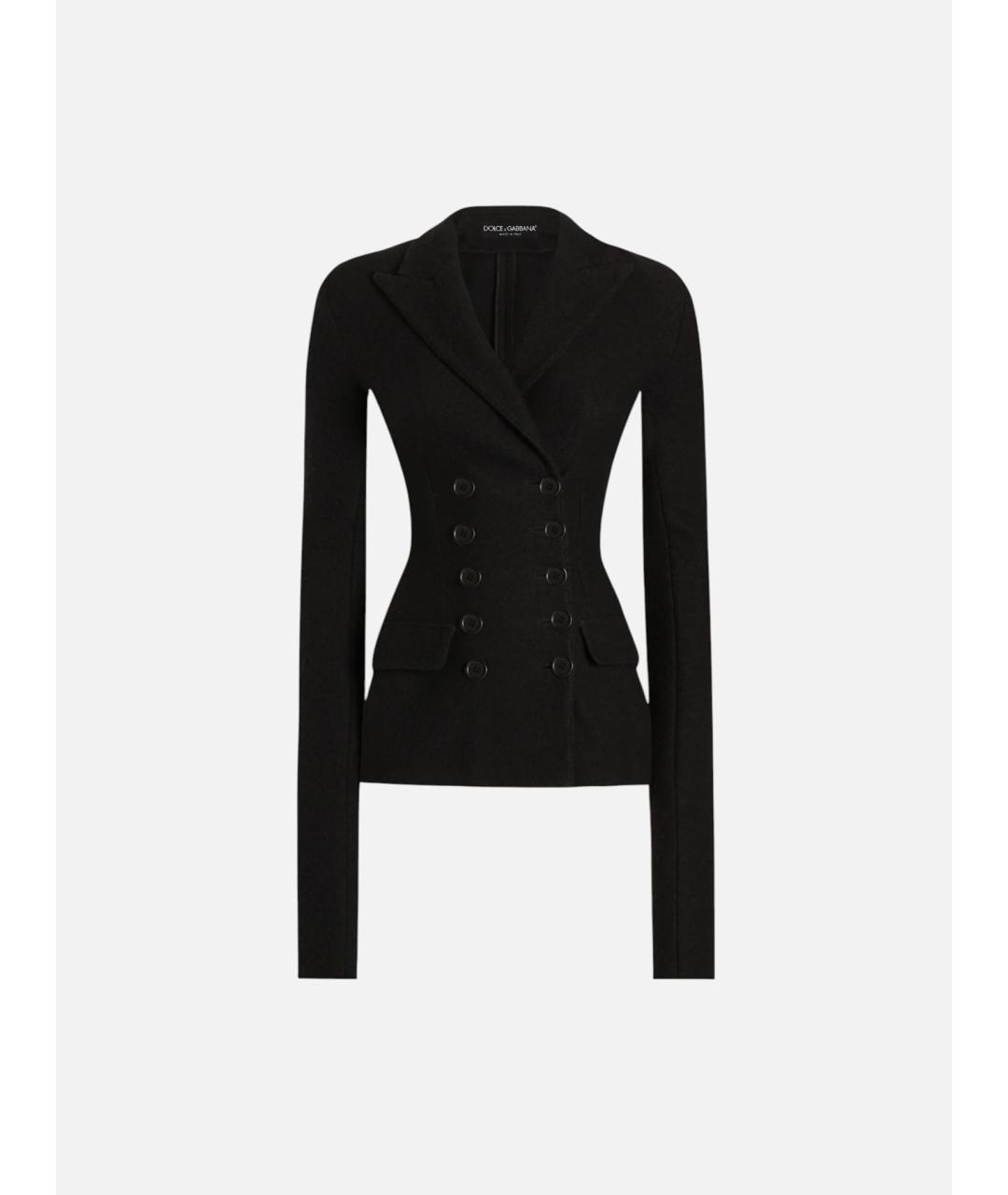 DOLCE&GABBANA Черный шерстяной жакет/пиджак, фото 5