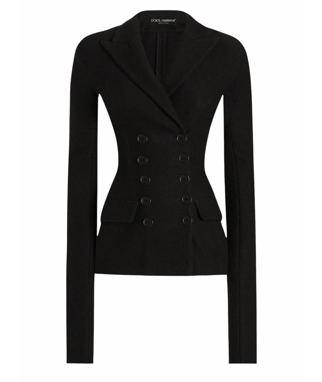 DOLCE&GABBANA Черный шерстяной жакет/пиджак, фото 1