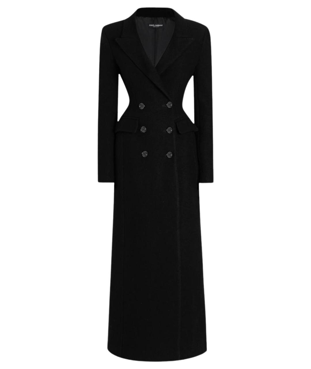 DOLCE&GABBANA Черное шерстяное пальто, фото 1