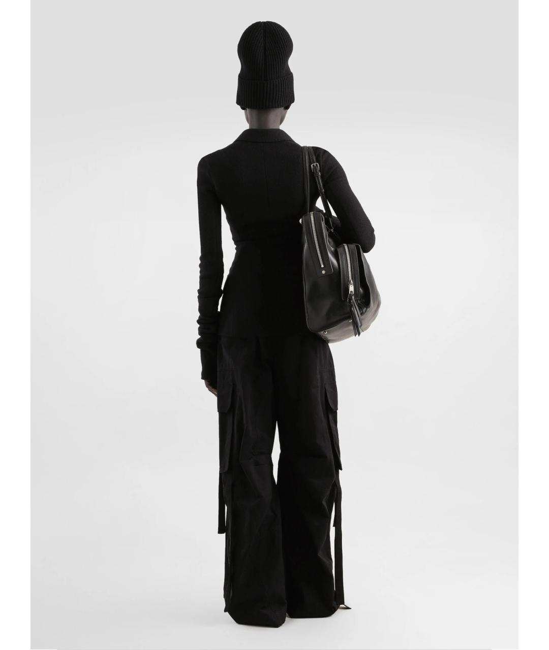 DOLCE&GABBANA Черные хлопковые прямые брюки, фото 4