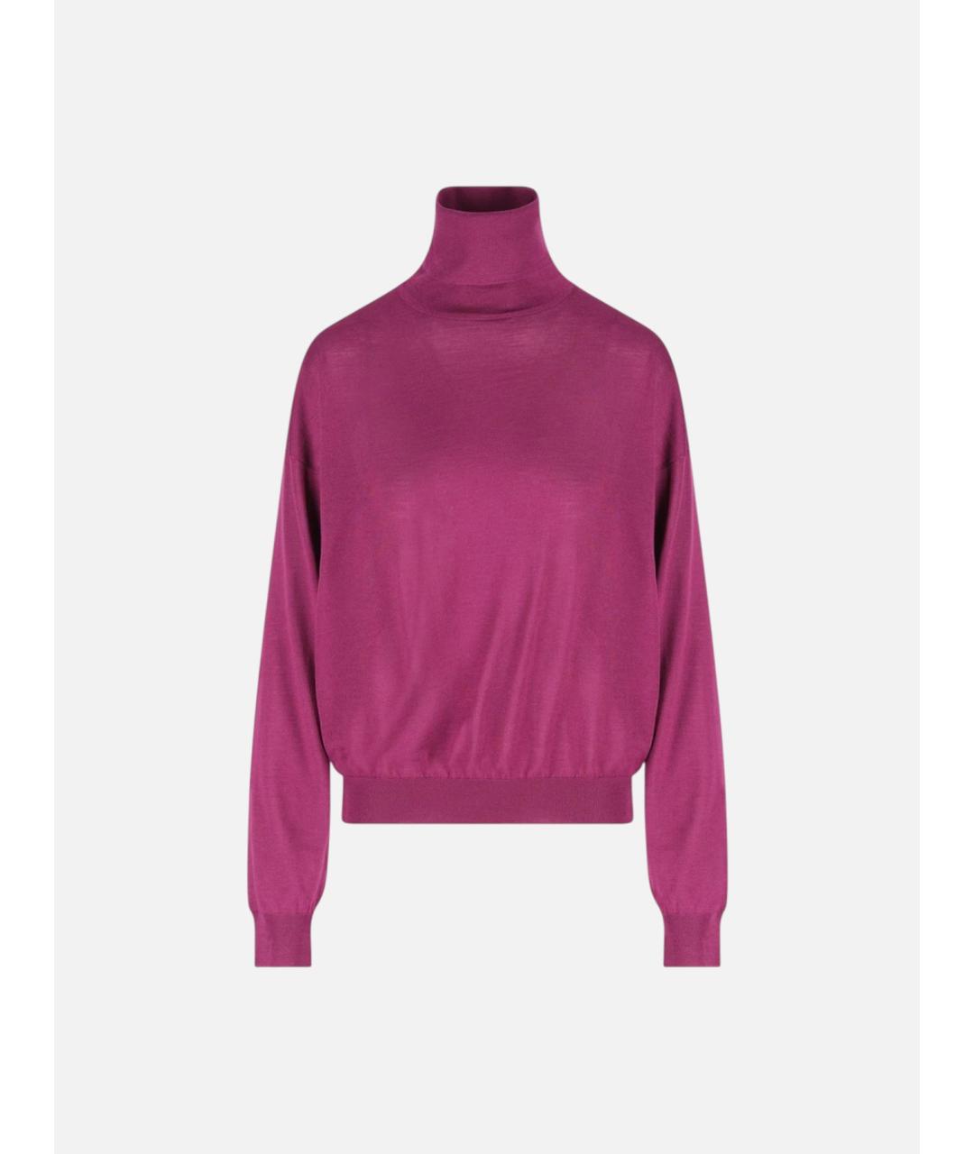 SAINT LAURENT Розовая шерстяная водолазка, фото 3