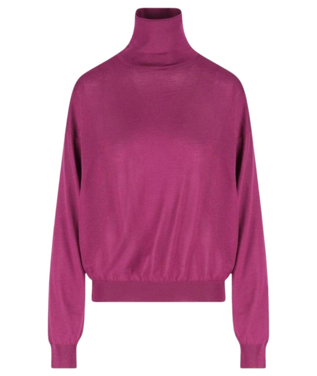 SAINT LAURENT Розовая шерстяная водолазка, фото 1