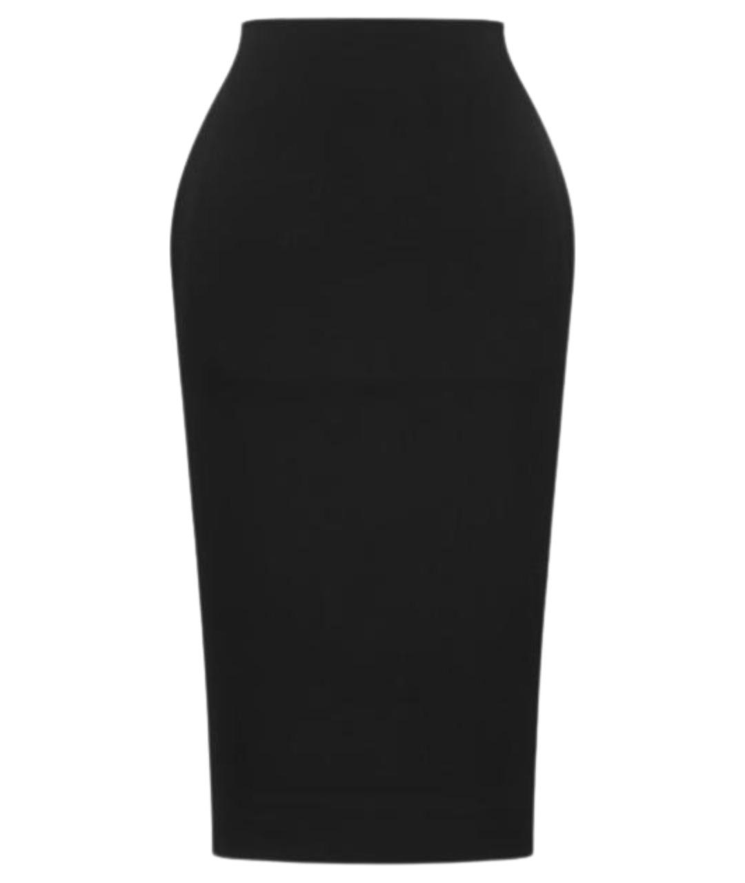 SAINT LAURENT Черная вискозная юбка миди, фото 1