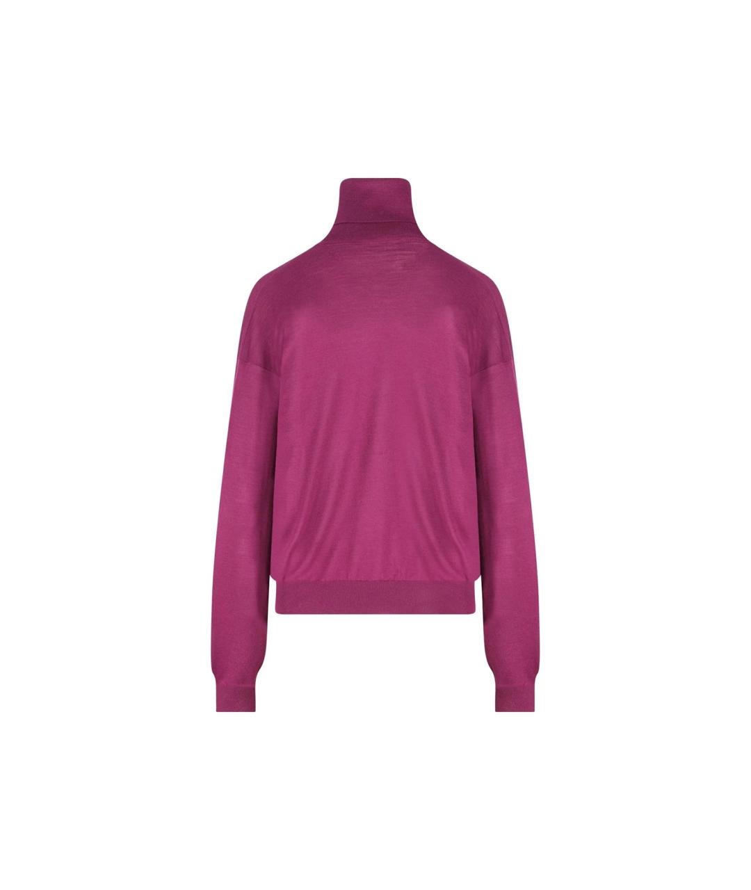 SAINT LAURENT Розовая шерстяная водолазка, фото 1