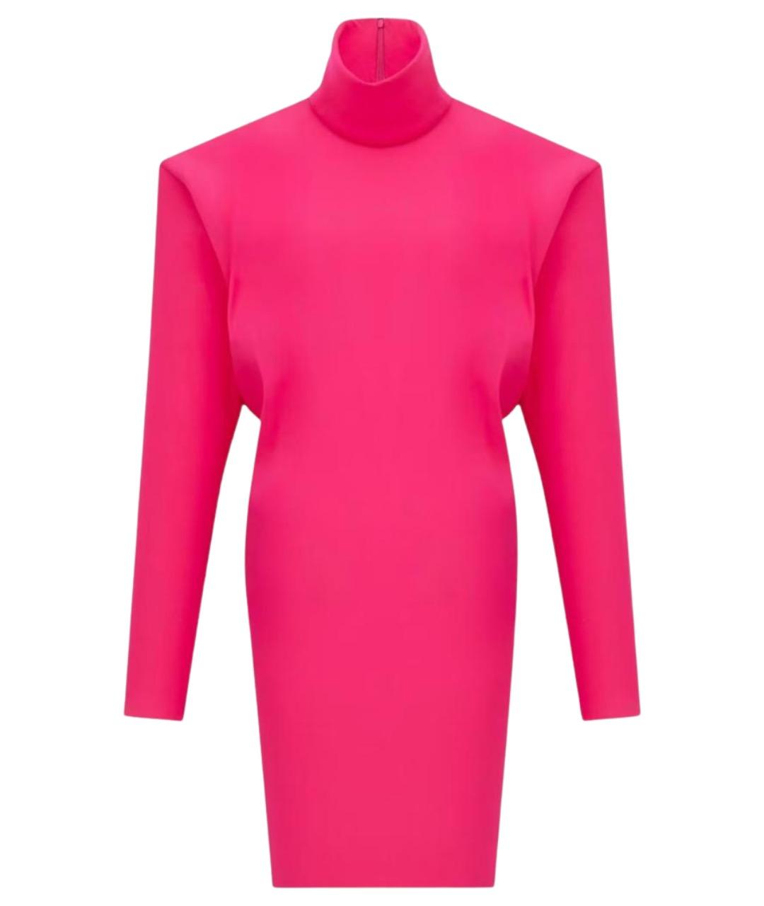 SAINT LAURENT Розовое шелковое повседневное платье, фото 1